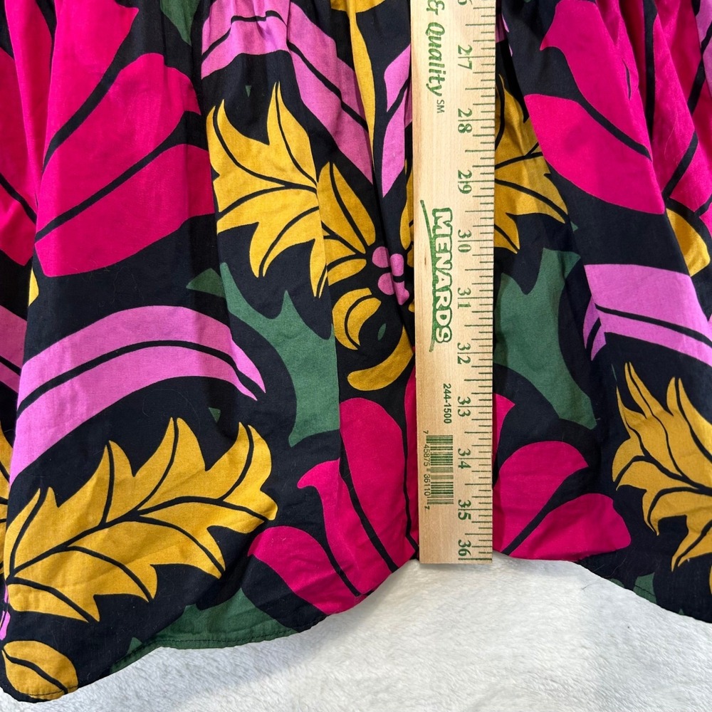 J.Crew Maximalist Retro Mod Floral Tiered Mini Dress 6 Cotton Tropical Yellow - Picture 4 of 10